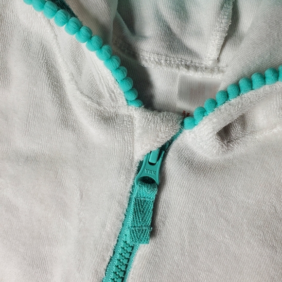 Cat & Jack Toddler Girl Terry Cloth Hooded Swim Cover-up Short Sleeve Size 2T - Picture 12 of 14